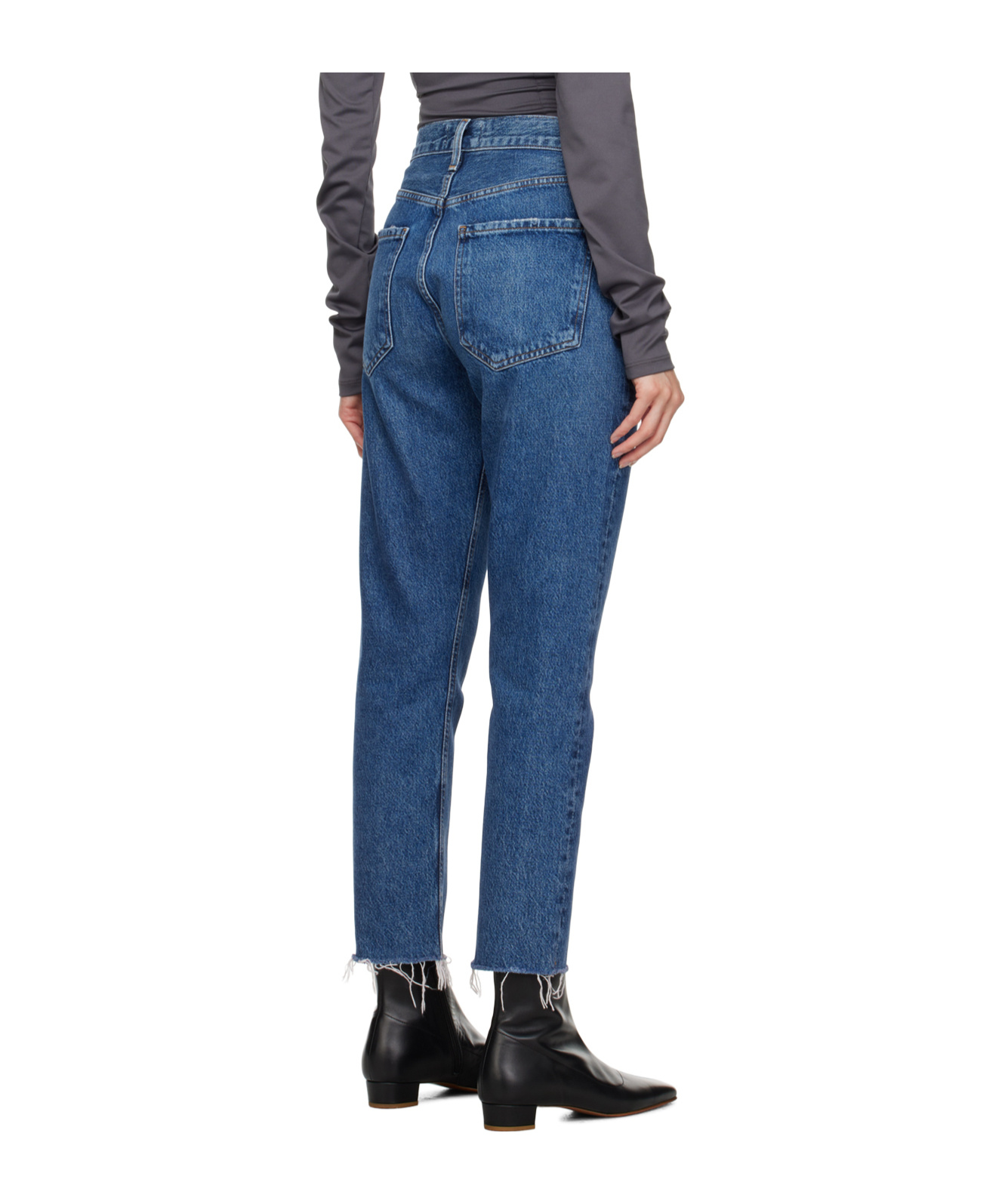 Agolde Riley Straight-leg Jeans In Blue
