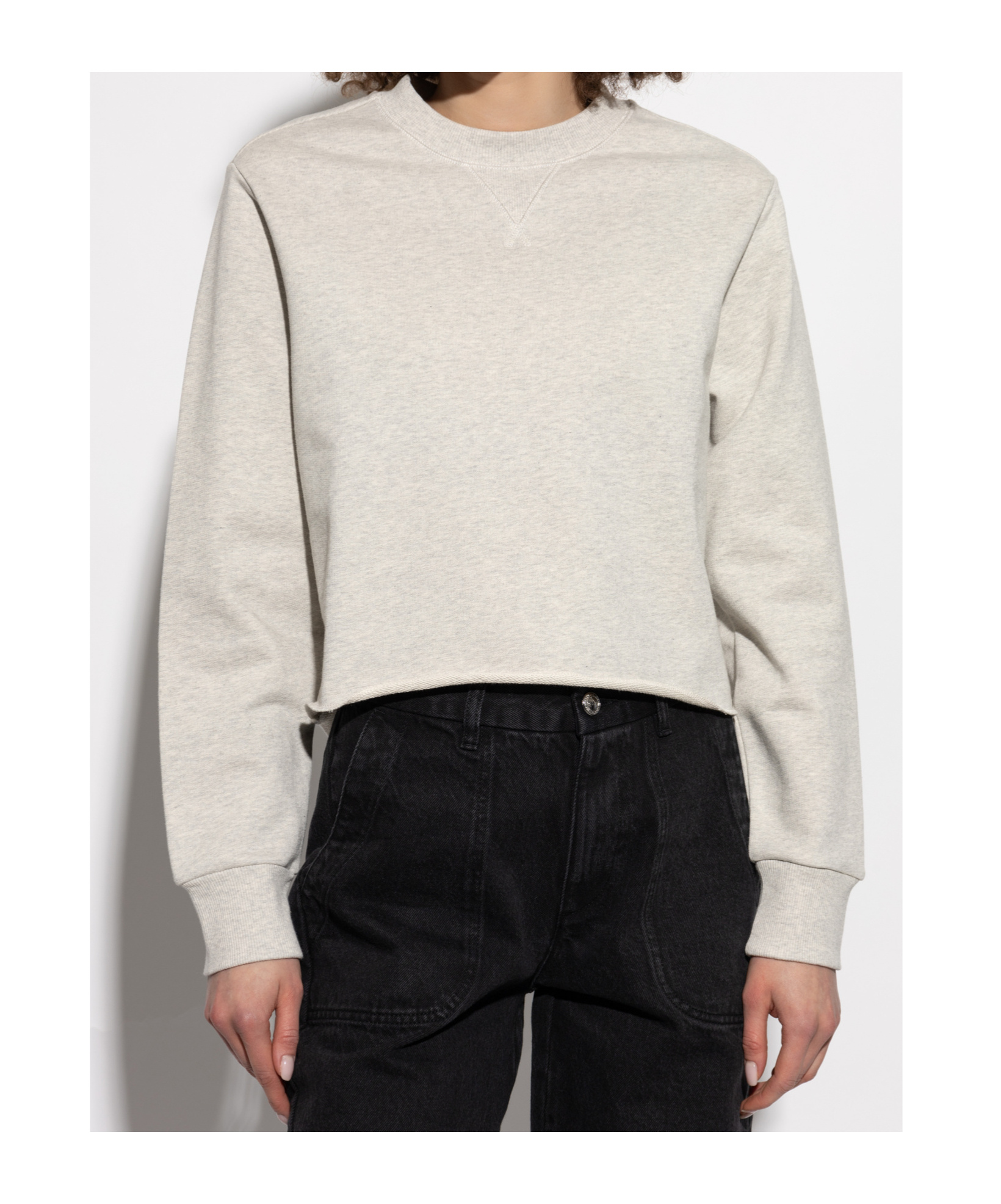Apc A.p.c. Crewneck Long-sleeved Sweatshirt In White