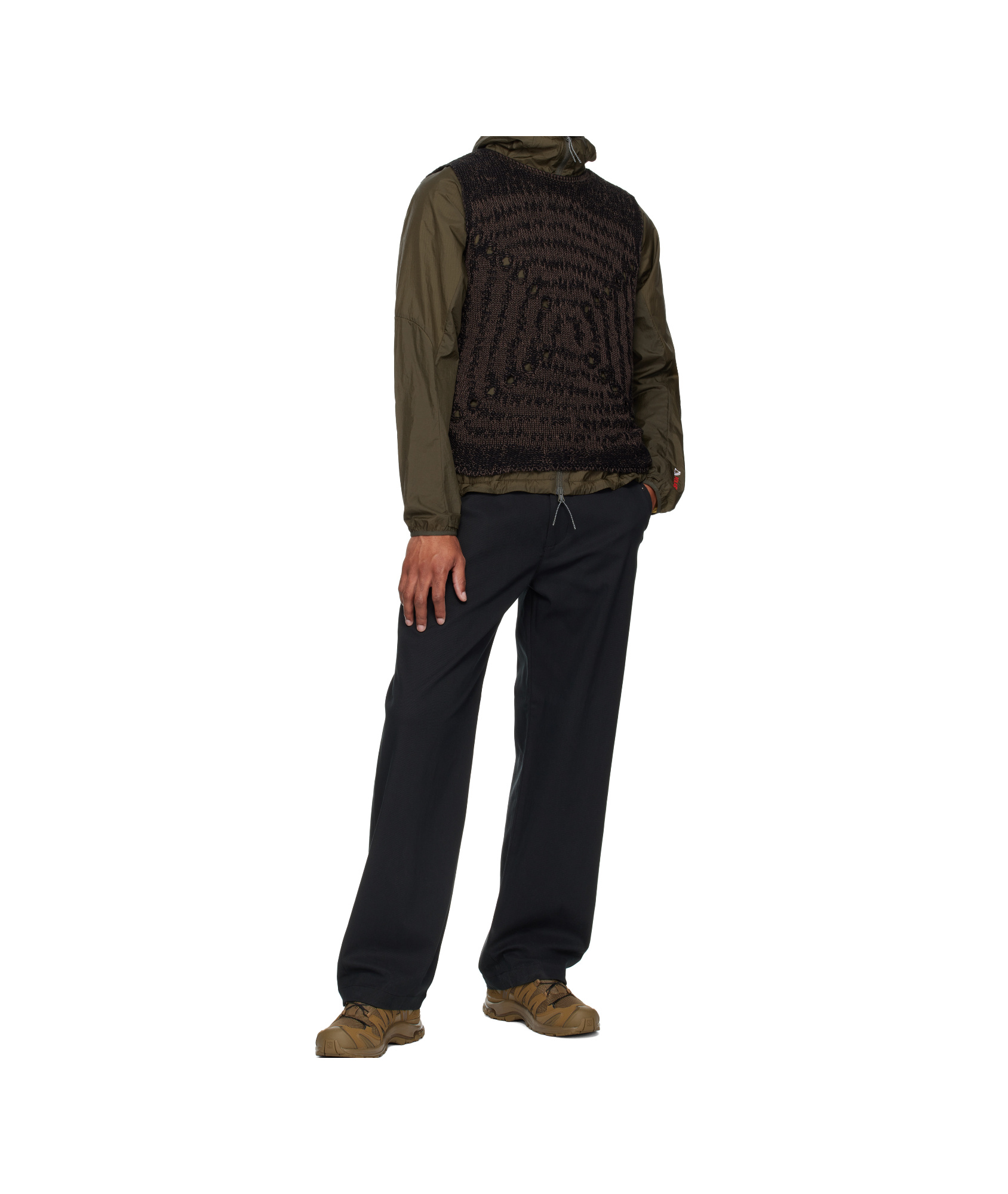 Roa Men S Vortex Vest Black Brown In Black