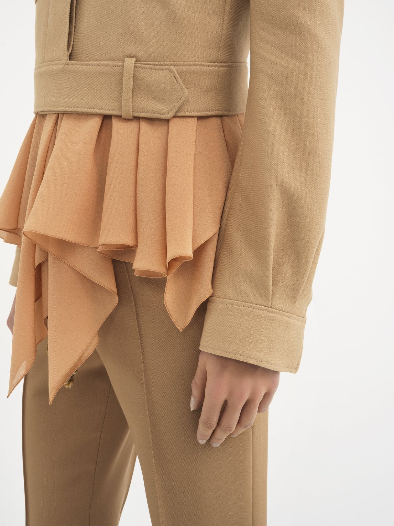 Chloé Long-sleeved Short Jacket In Nude