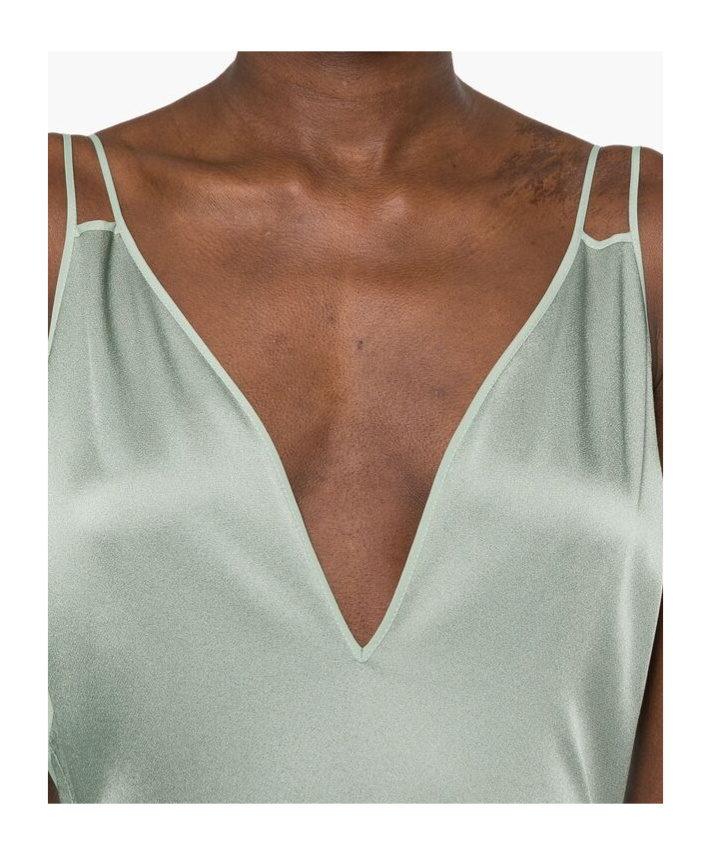 Lanvin Open-back Midi Dress In Gray