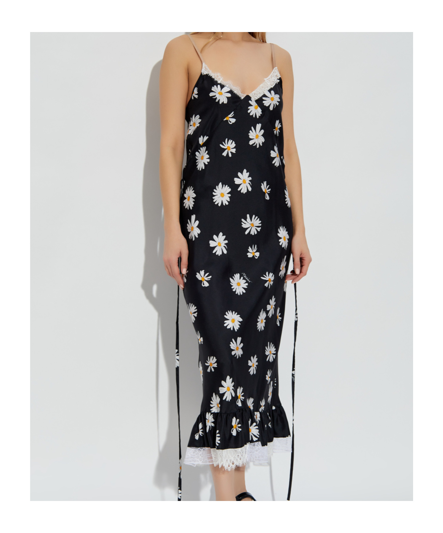 Moschino Sling Dress In Black