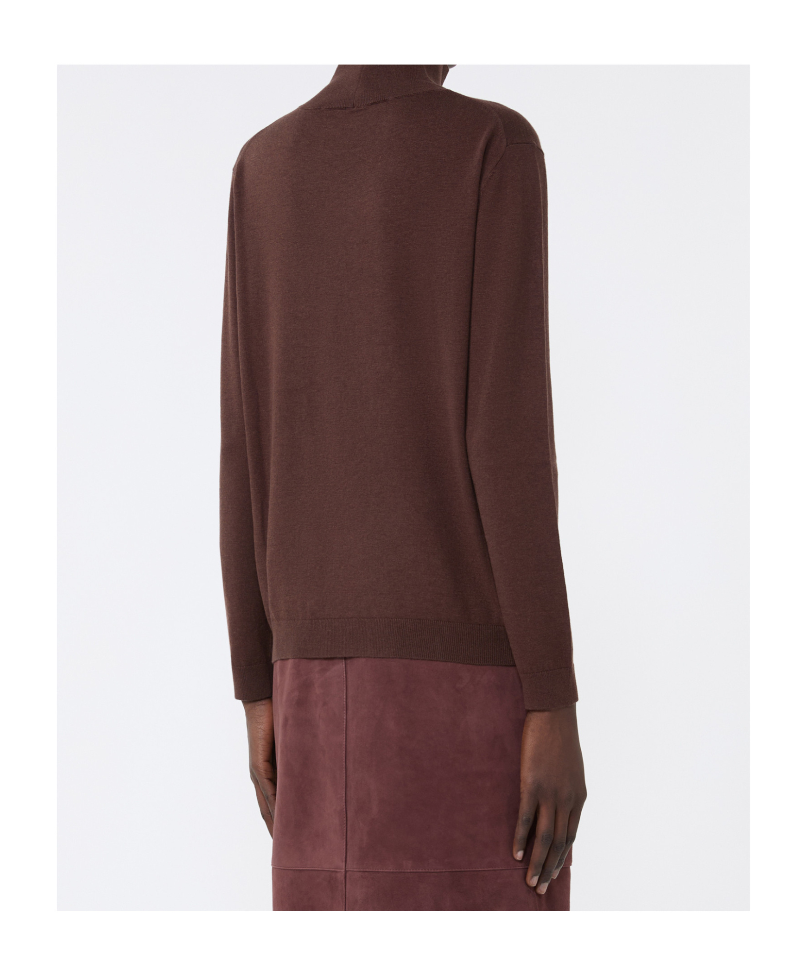 Weekend Max Mara Kiku Turtleneck Long-sleeved Jumper In Brown