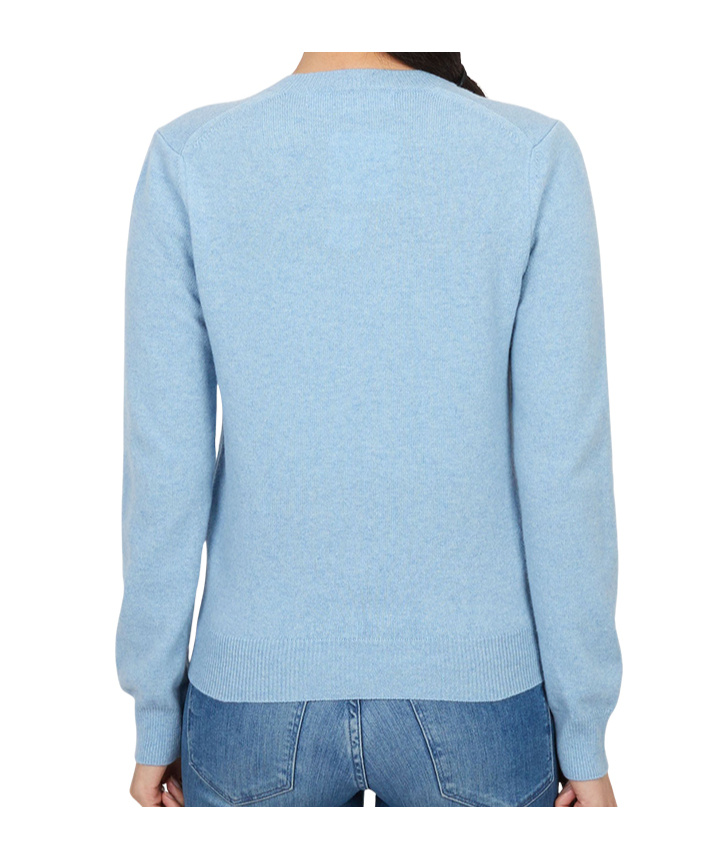 Comme Des Garçons Long-sleeved Sweater In Blue