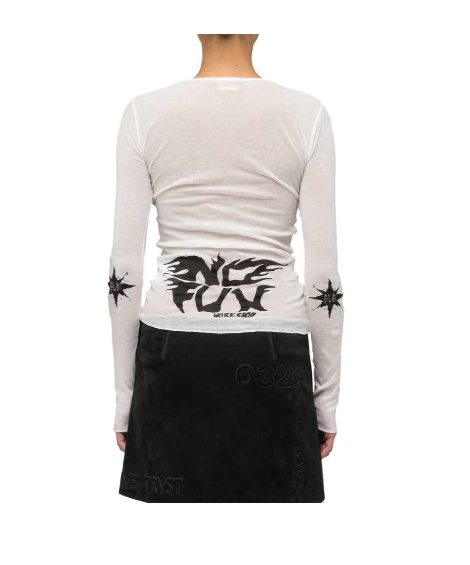 032c Long-sleeved T-shirt In White