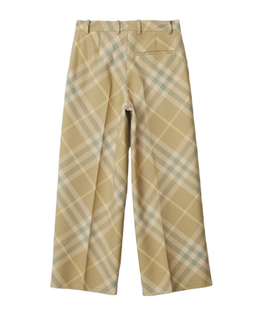 BURBERRY CHECK-PRINT TAILORED WOOL TROUSERS 