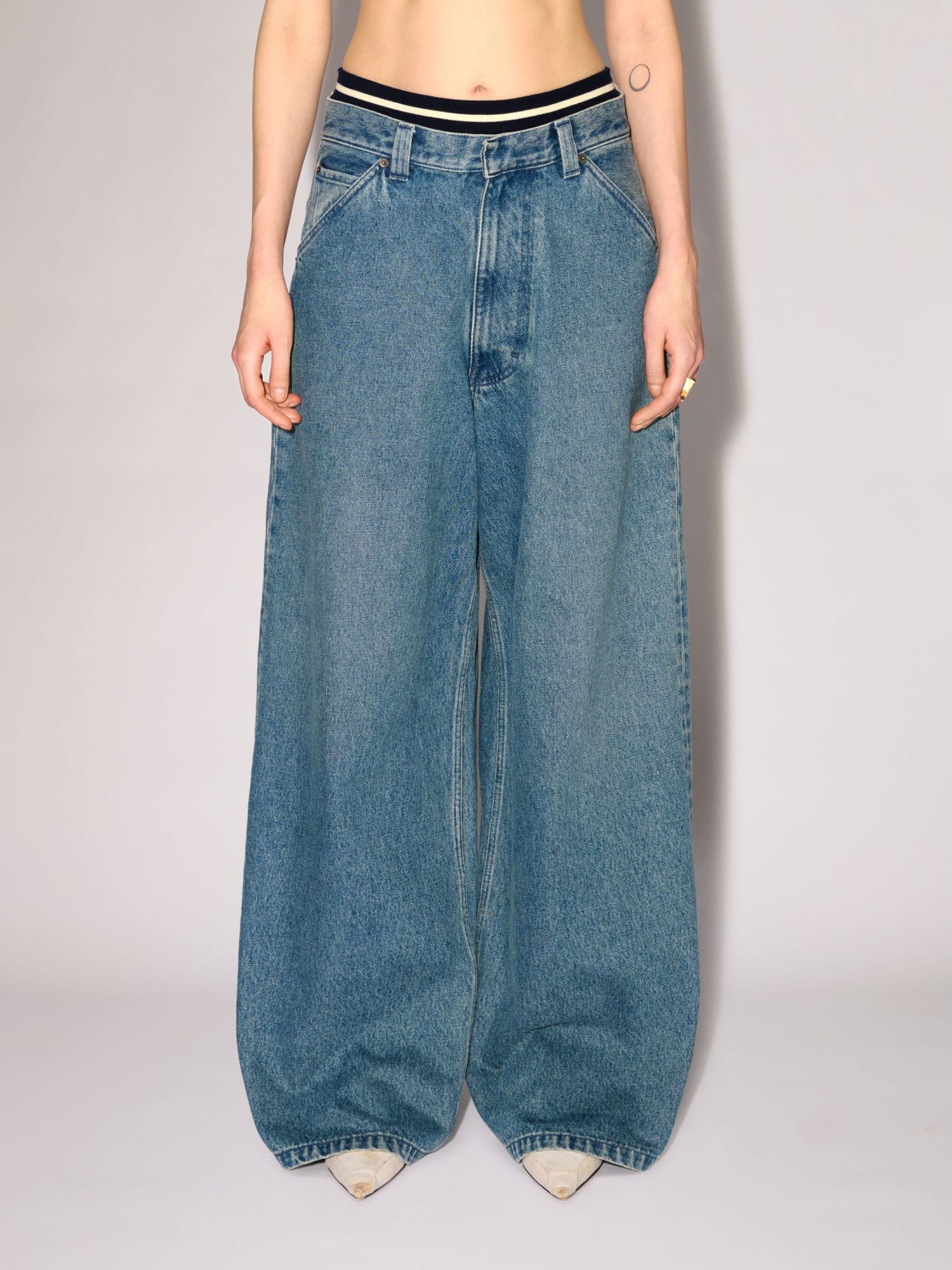 Ambush Wide-leg Jeans In Blue