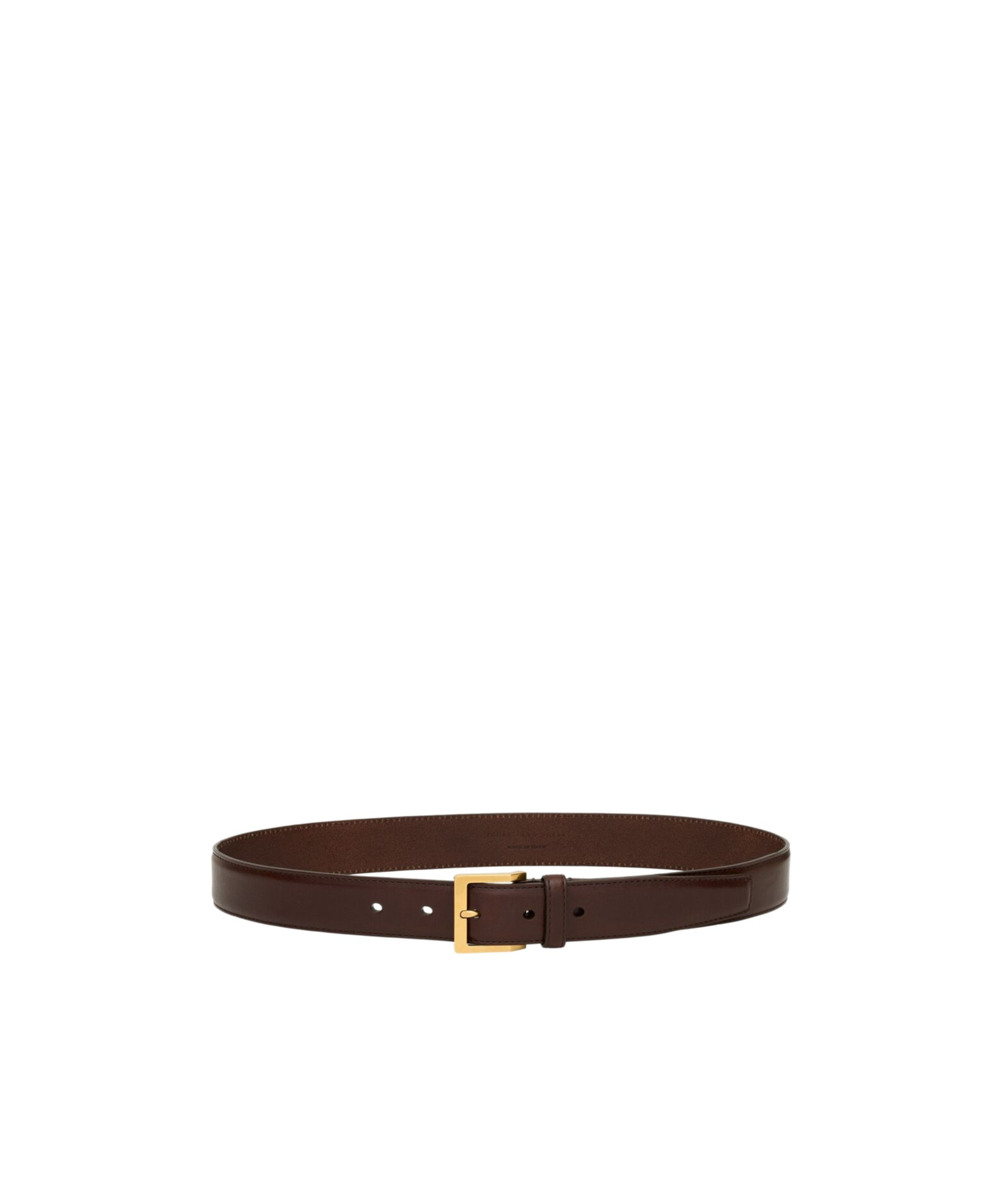 Shop Saint Laurent Vadim Belt In Leather In Caramel Chocolate