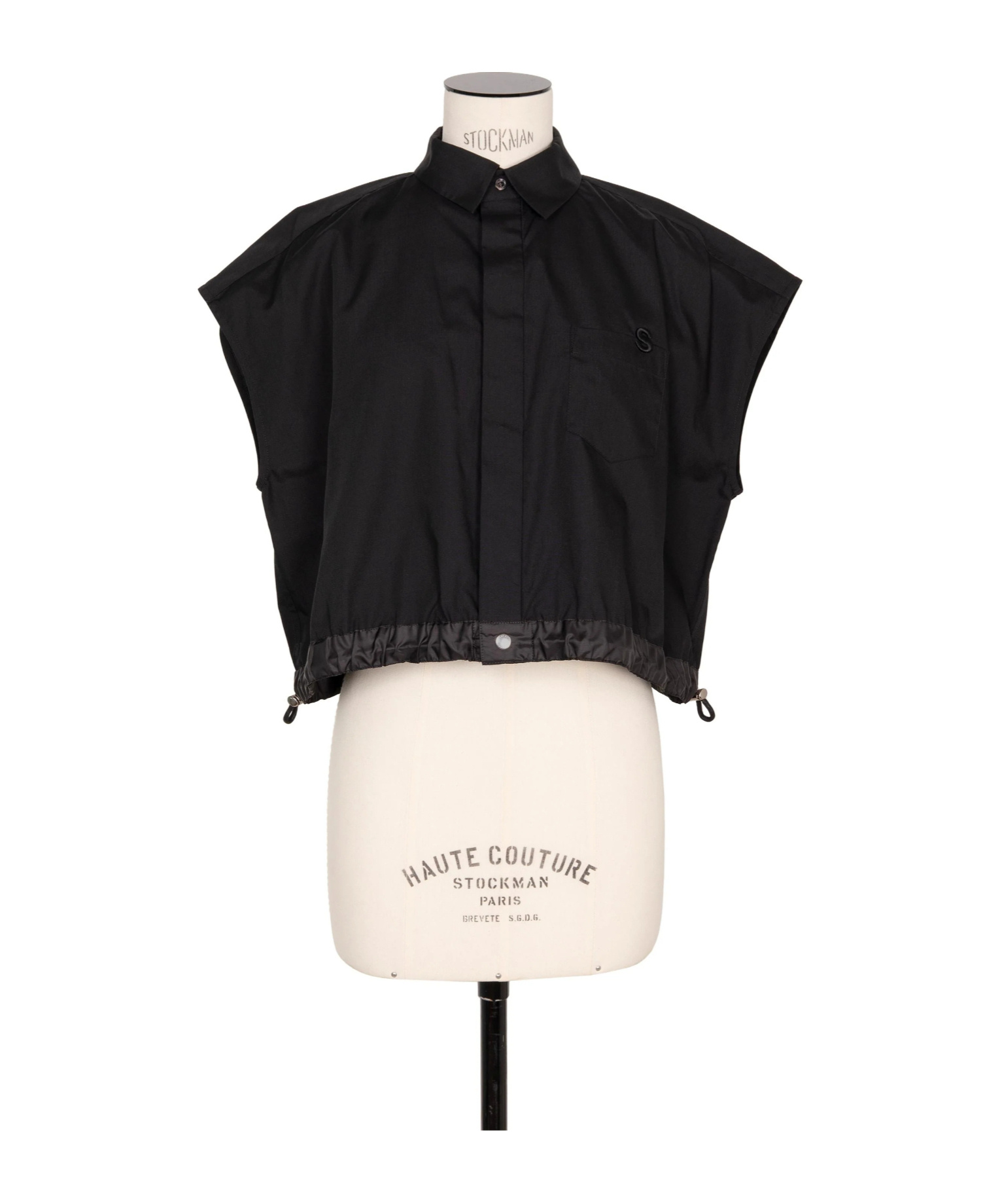 Sacai Cotton Poplin Shirt In Black