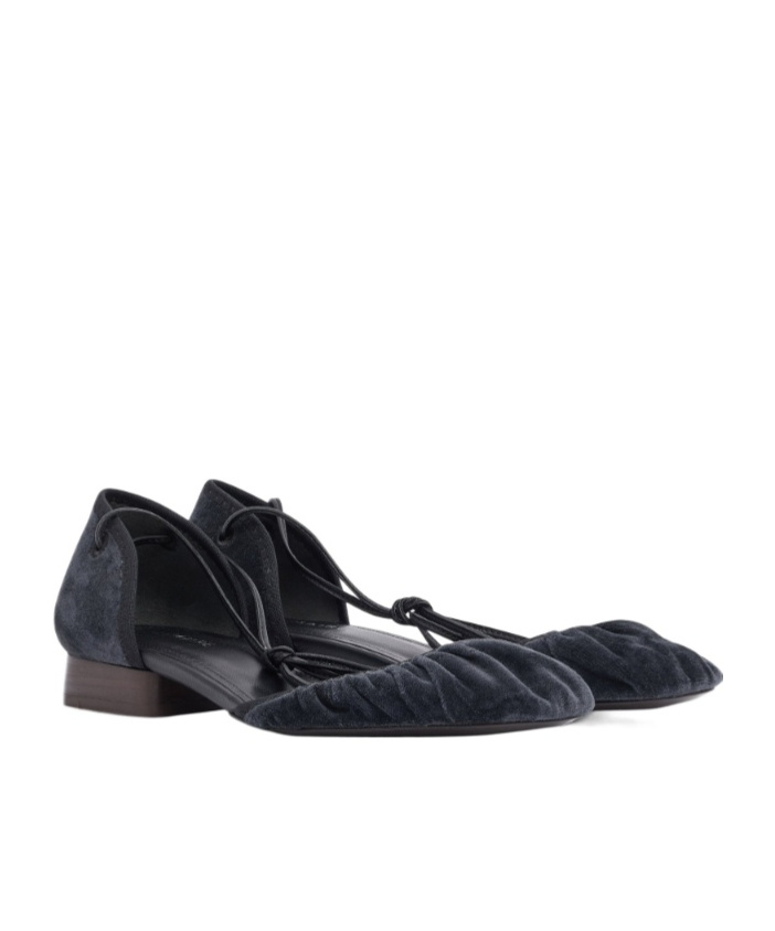 Lemaire Micro Ballerina Flat In Black