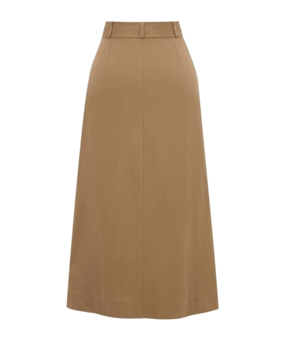 Saint Laurent Midi Skirt In Brown