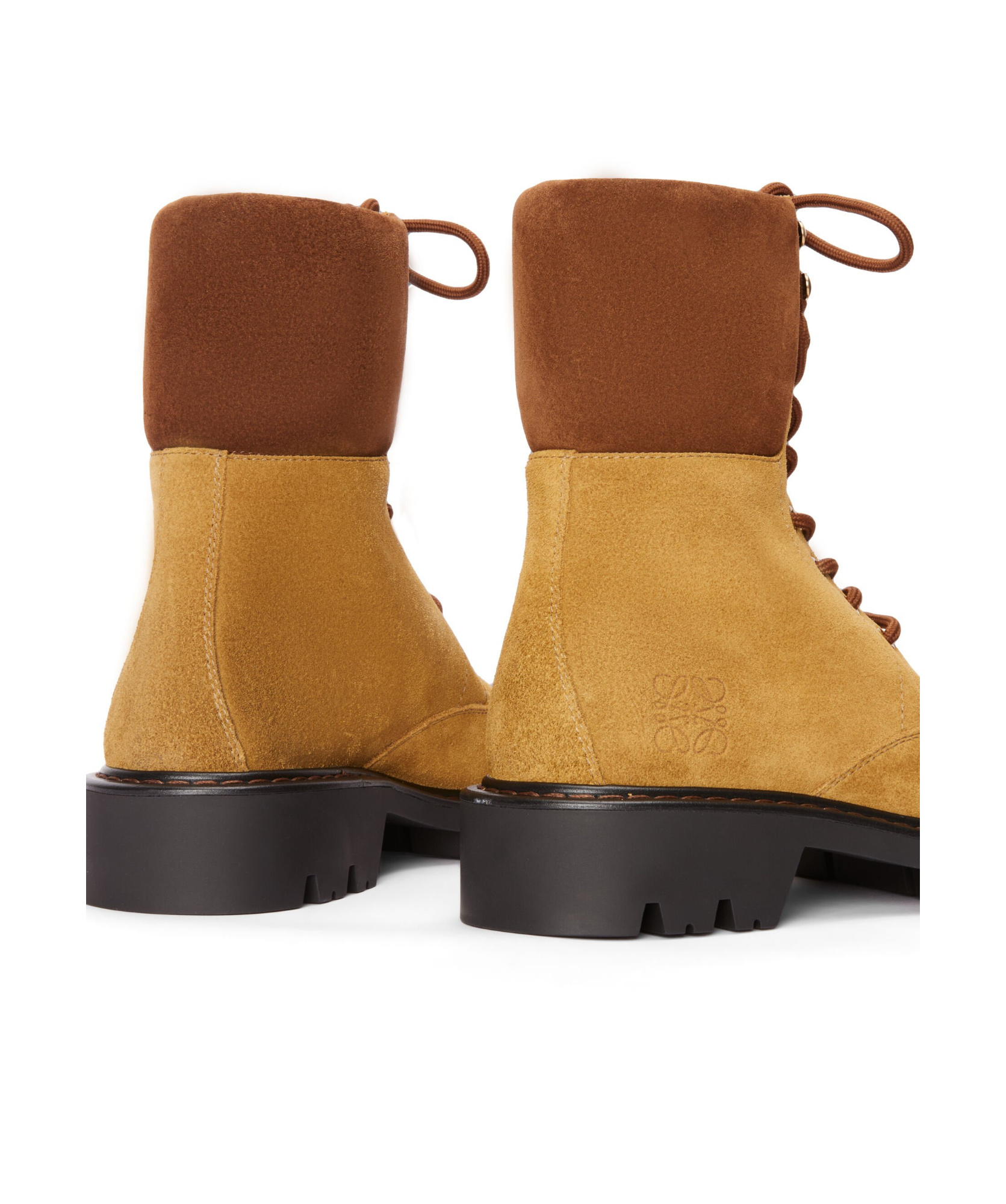 Loewe Lacing Short Boots In Brown