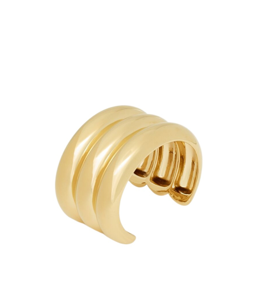 Saint Laurent Three-ring Bracelet In Yellow