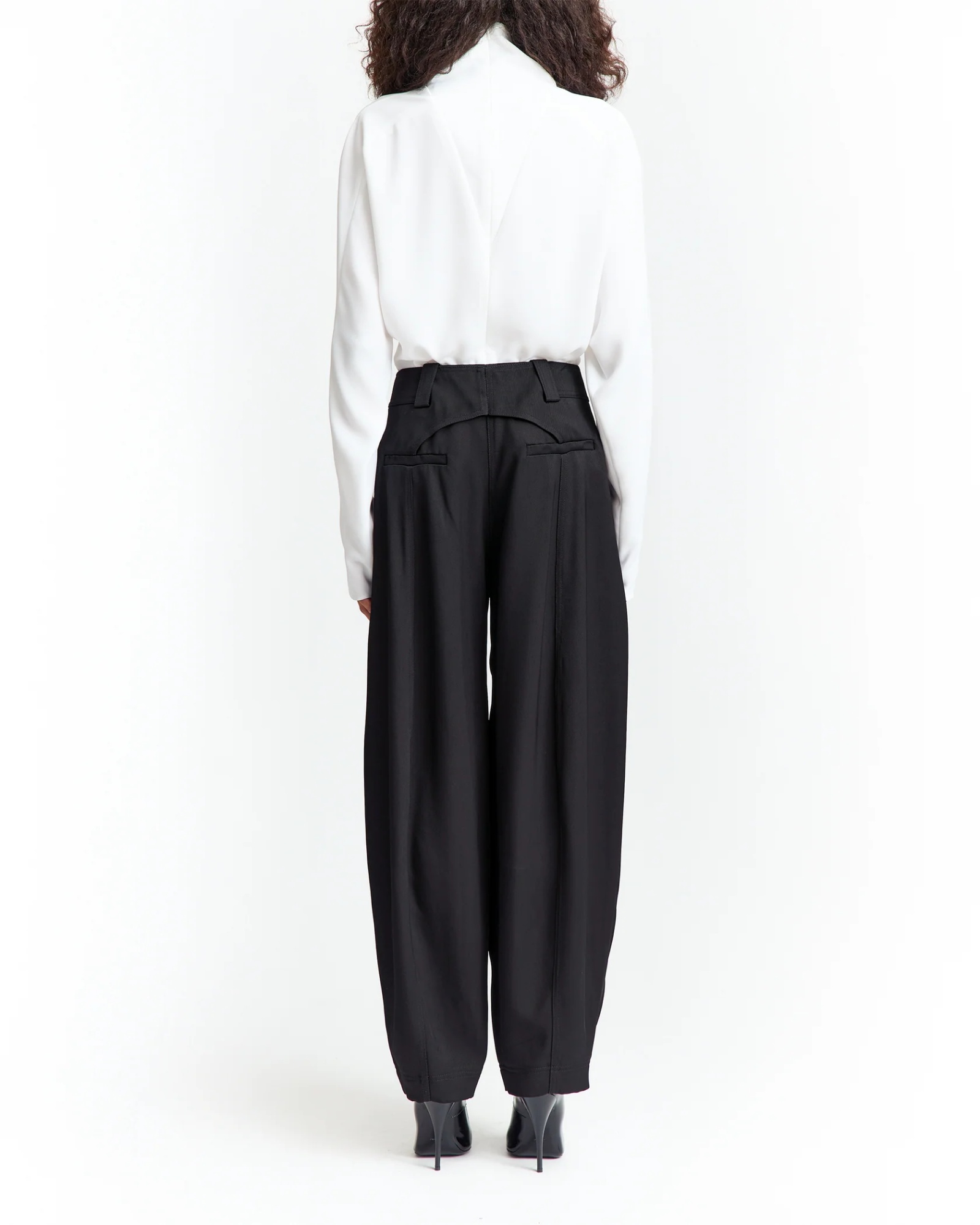16arlington High-rise Twill Track Pants In Black