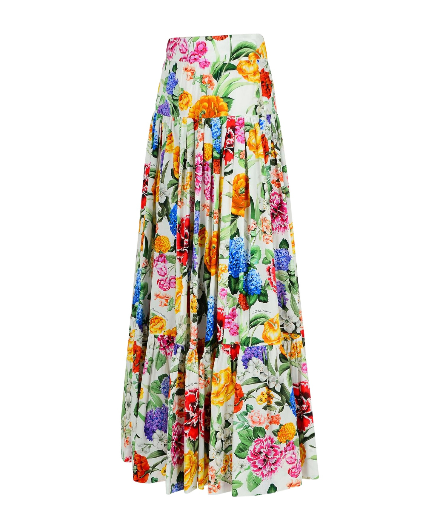 Shop Dolce & Gabbana Floral-print Maxi Skirt In Multicolor