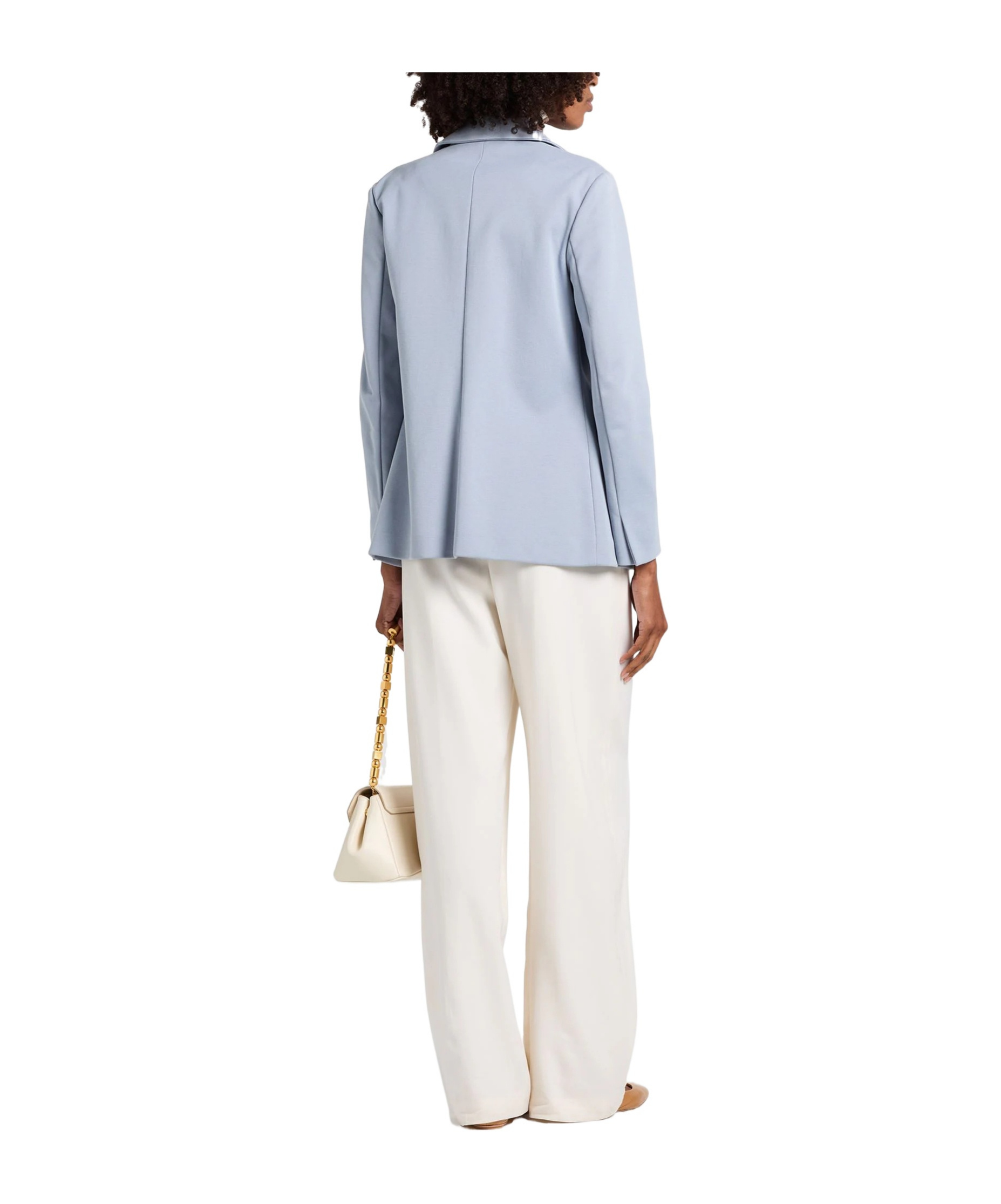 Max Mara Single-breasted Blazer In Sky-blue