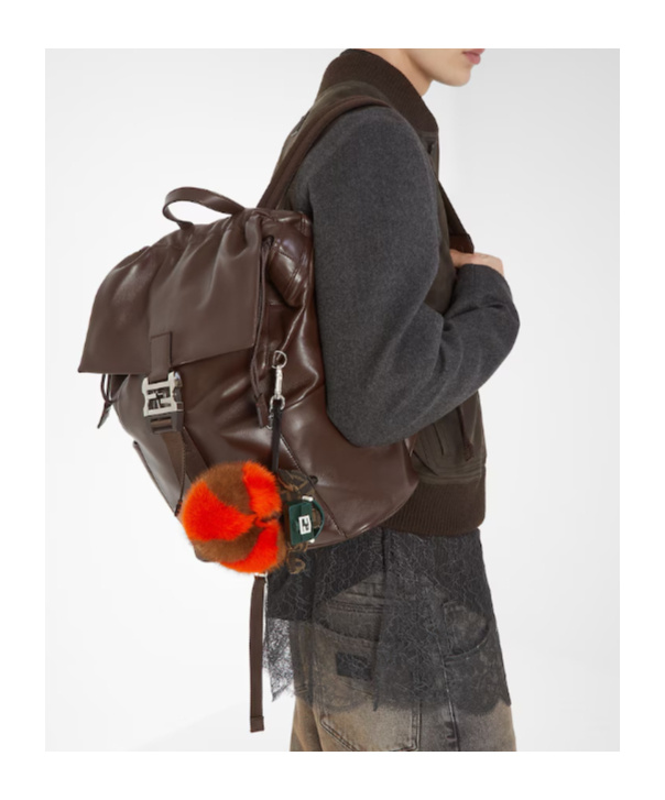 Fendi Flap Backpack In Brown
