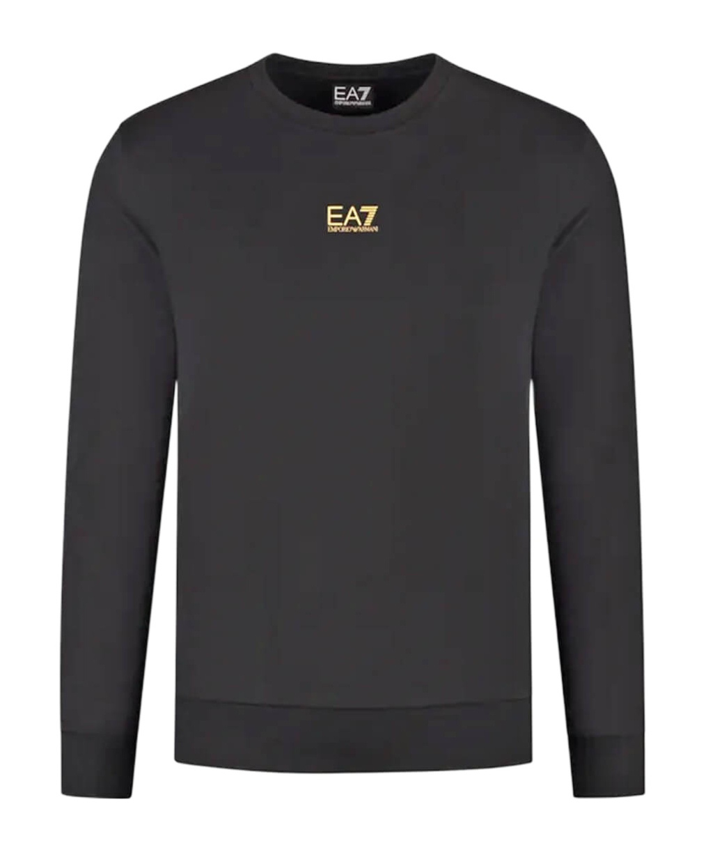 Ea7 Long-sleeved Sweater In Black