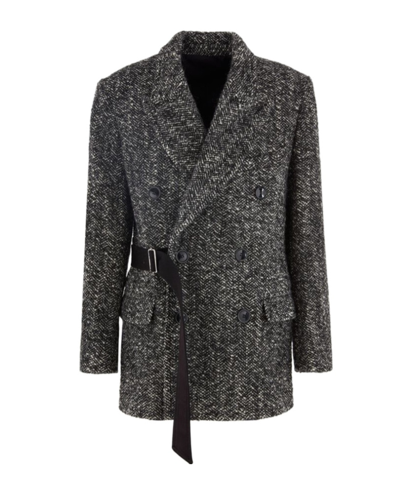 Isabel Marant Double-breasted Coat Featuring Belt Detail In Black