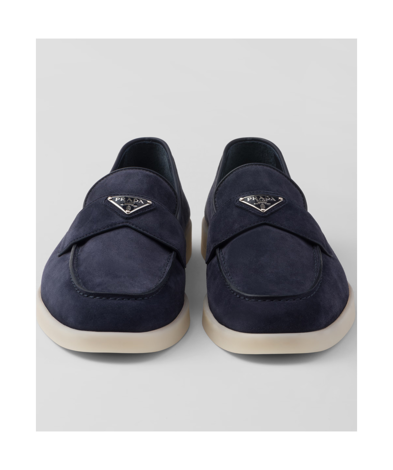 Prada Saint Tropez Loafers In Blue
