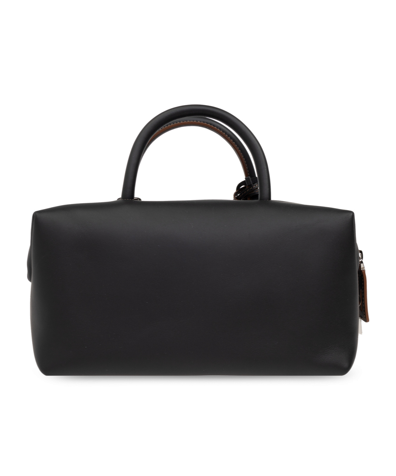 Max Mara Small Shiny Leather Satchel Bag In Black