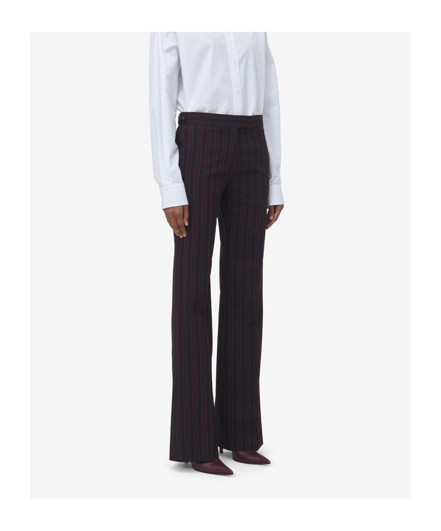ALEXANDER MCQUEEN ALEXANDER MCQUEEN PINSTRIPED LOW-RISE TROUSERS