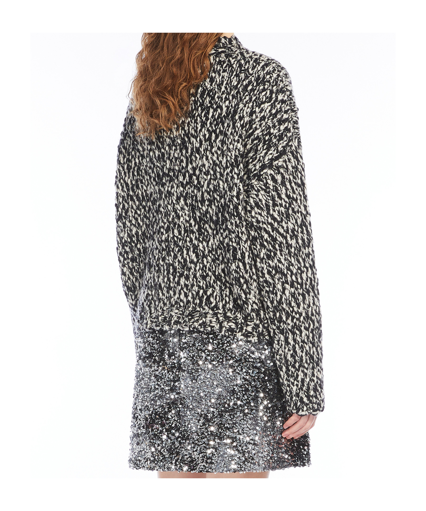Weekend Max Mara Long-sleeved Round-neck Sweater In Black