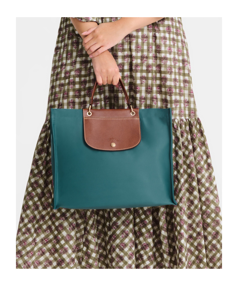 Longchamp Cabas Recycled Canvas Top Handle Tote In Blue