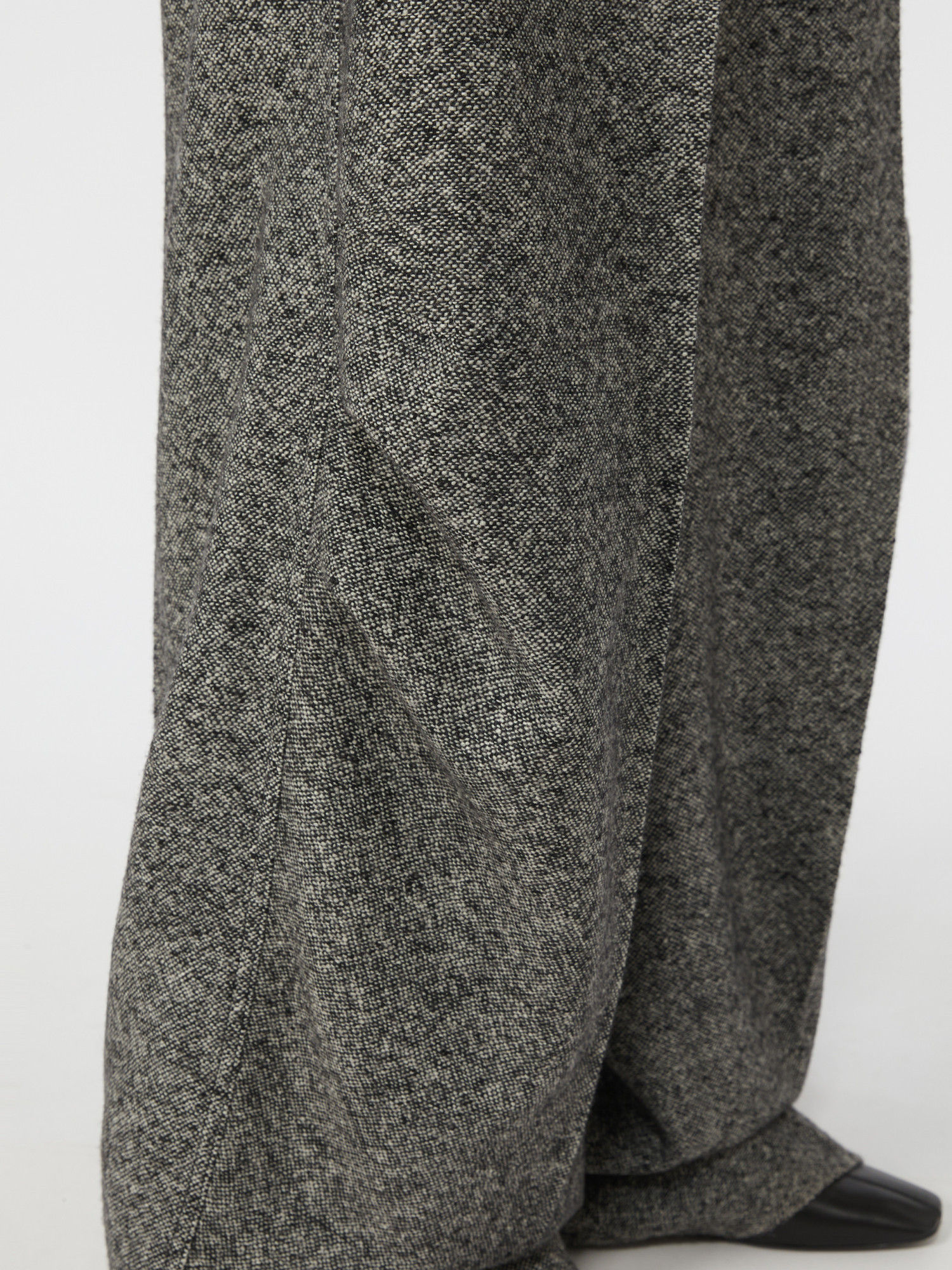 Max Mara Simone Long Trouser White In Gray