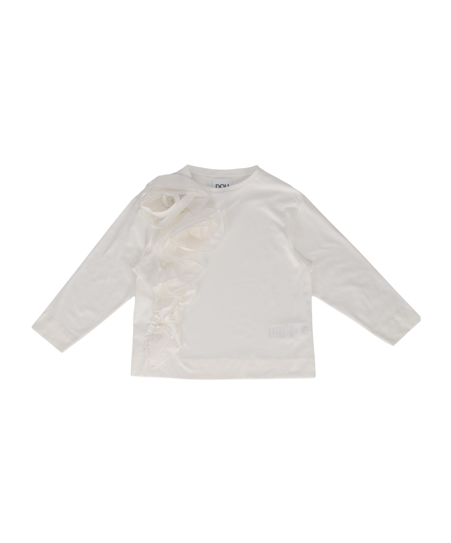 Douuod Ruffle-trimmed T-shirt In White