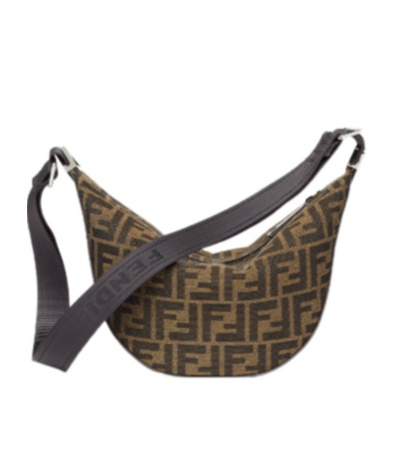 Fendi Small Melon Messenger Bag In Black
