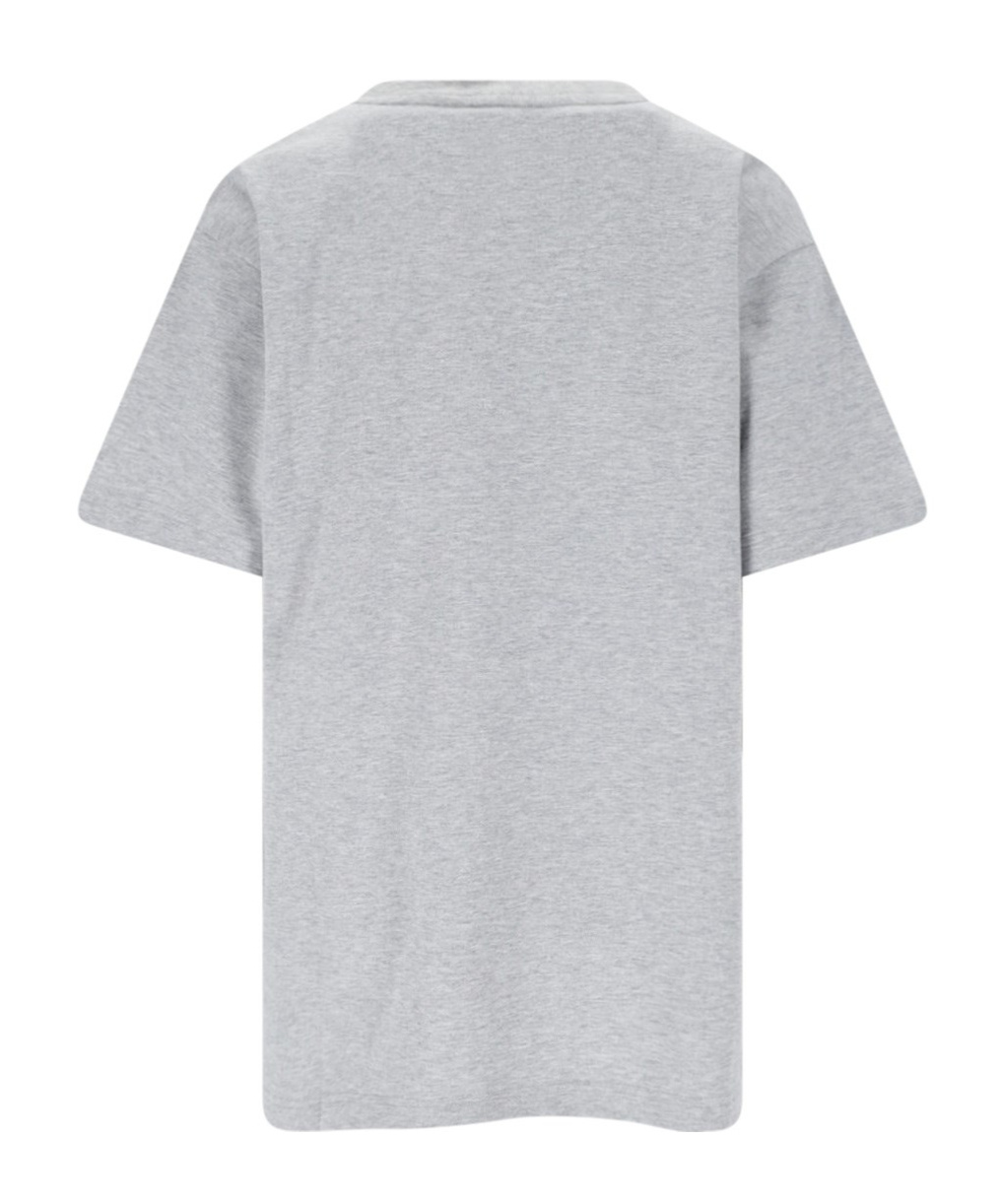 Gucci Cotton Jersey T-shirt With Print In Gray
