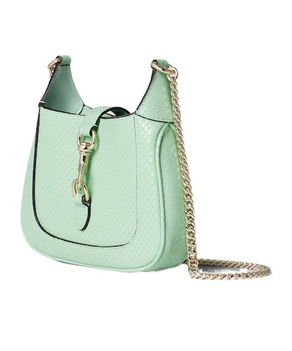 Gucci Jackie Notte Python Mini Bag In Green