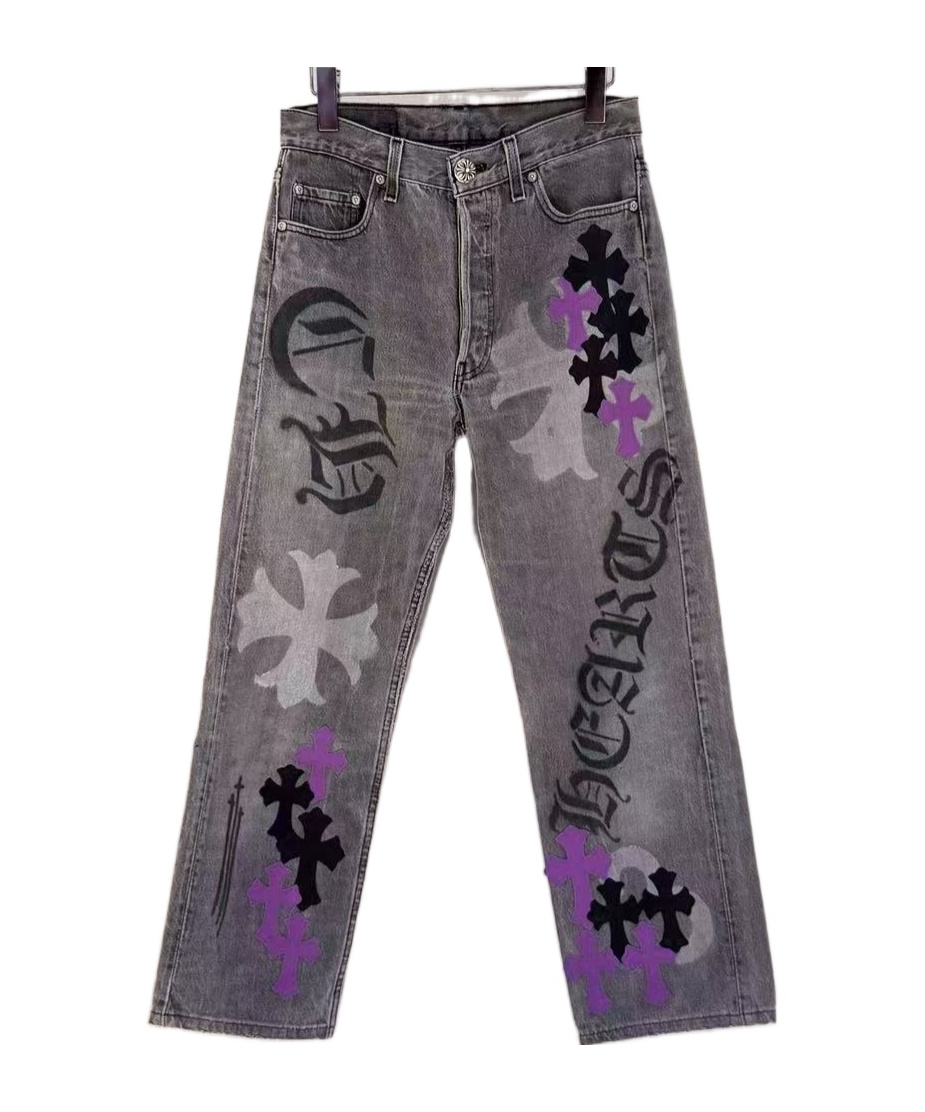 Chrome Hearts Jeans With Belt Loops In Multi
