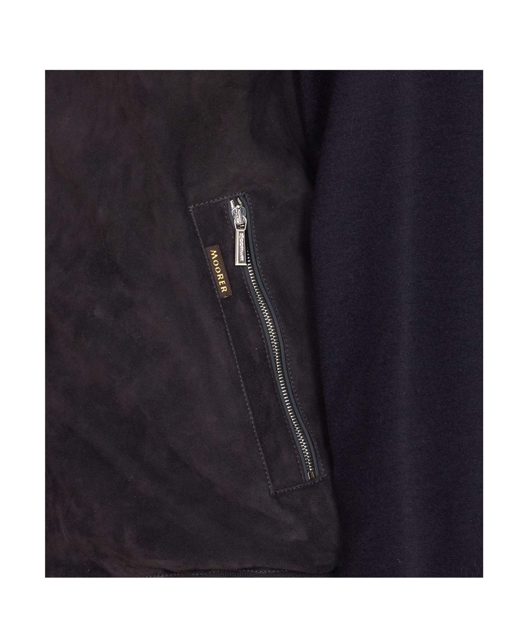 Moorer Right-collar Casual Jacket In Black
