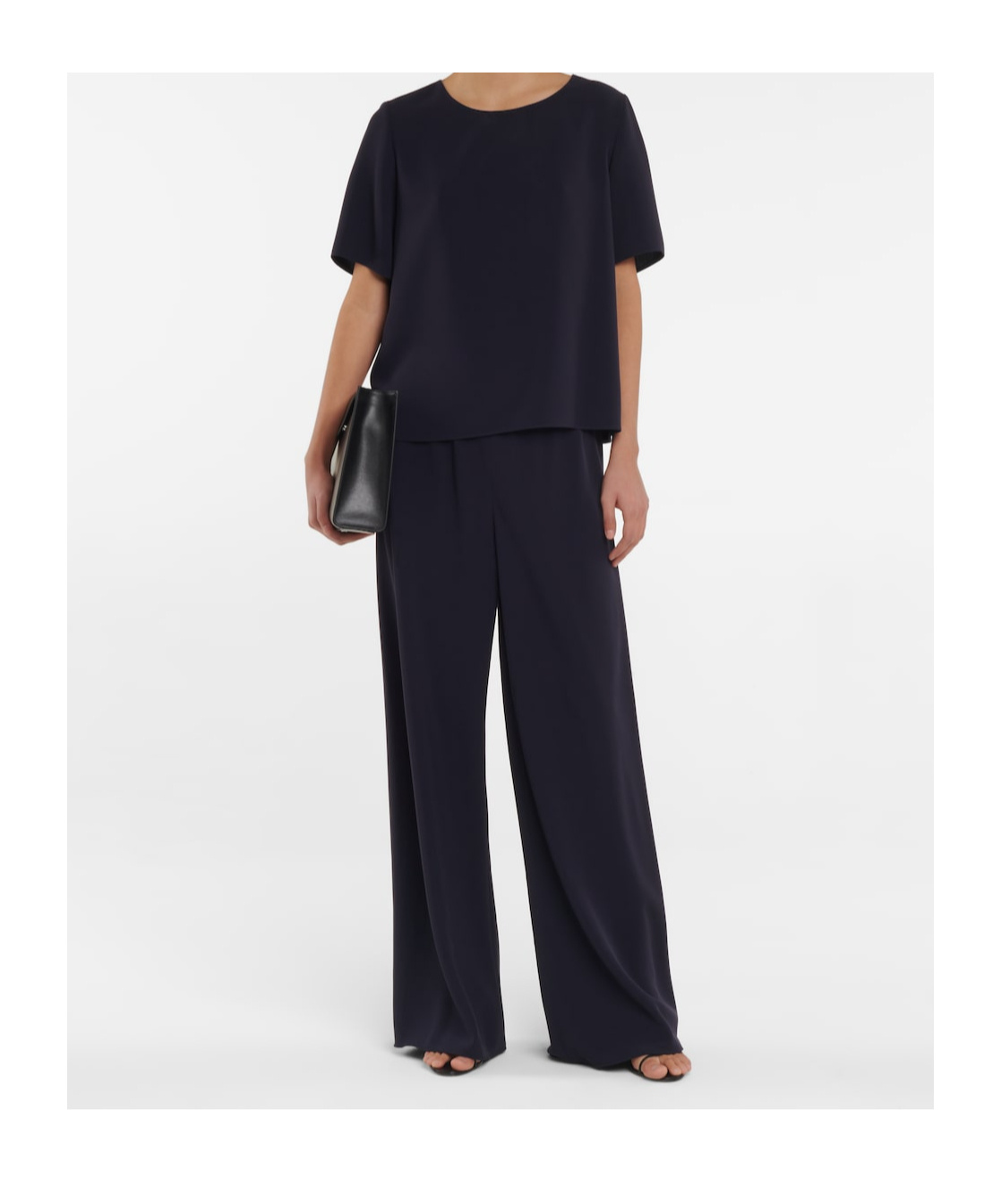 The Row Gala Virgin Wool Flannel Wide-leg Pants In Black