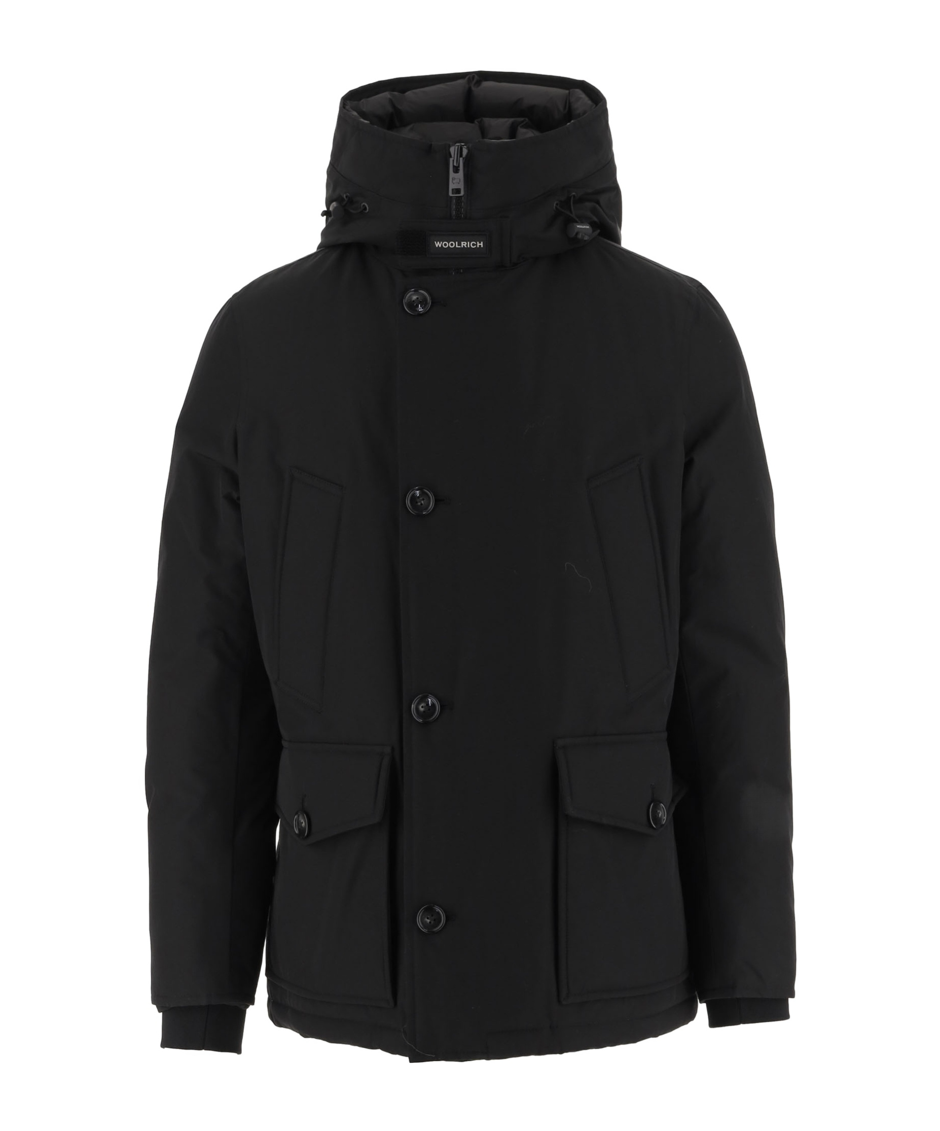 Woolrich Button-fastening Puffer Jacket In Black