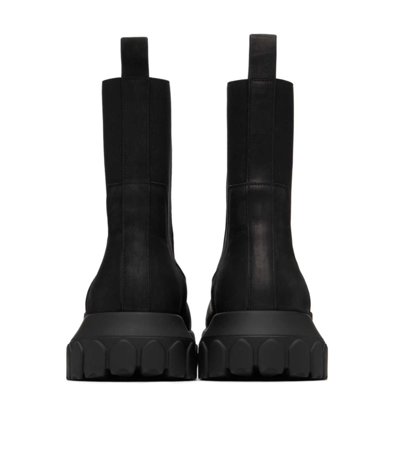Rick Owens Round Head Chelsea Boots In Black