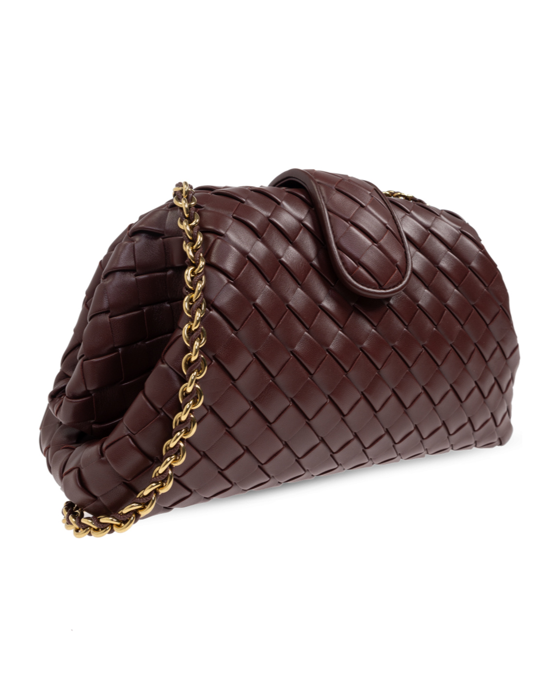 Bottega Veneta Chain Shoulder Bag In Red