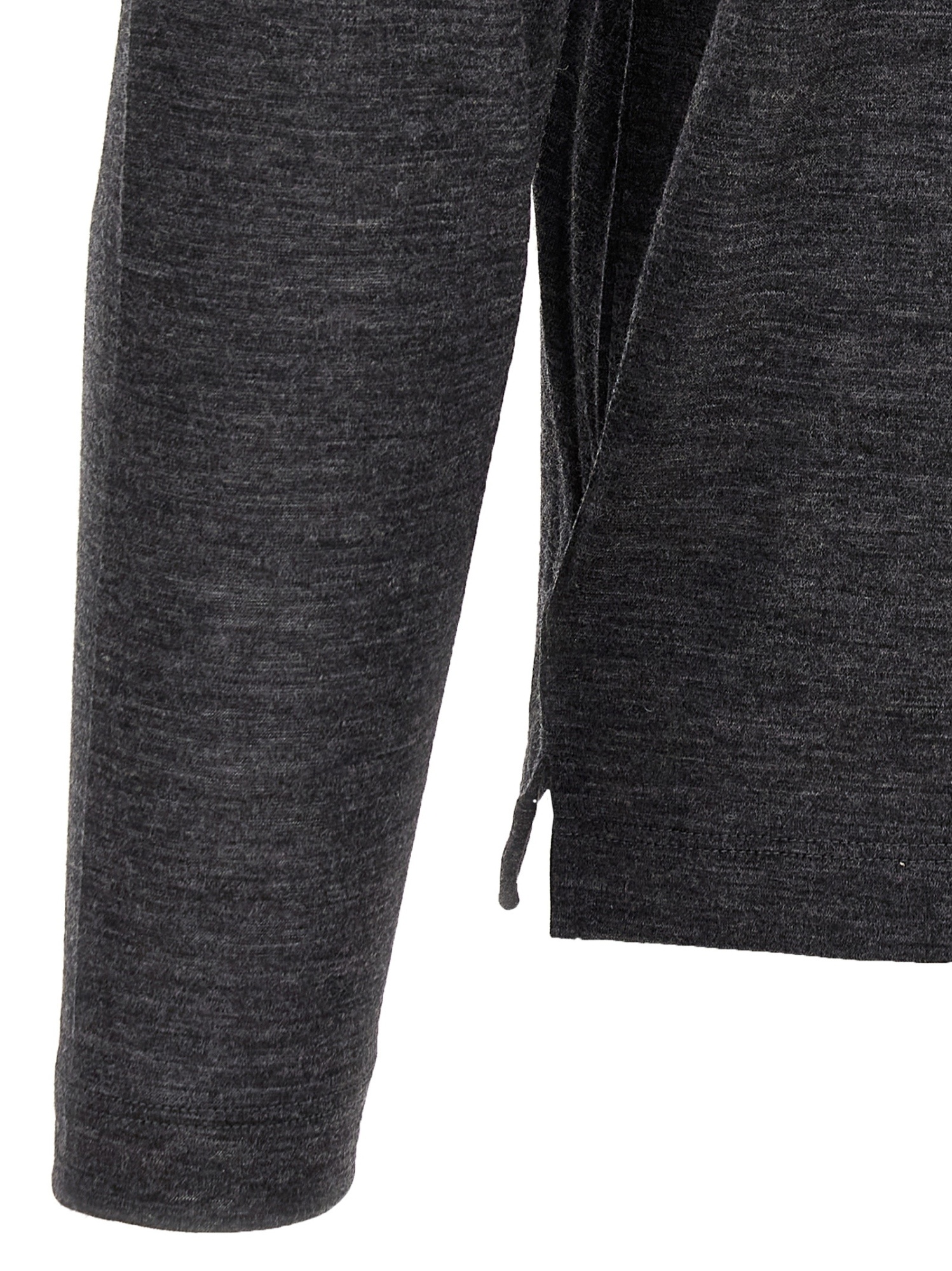 Zanone Heathered Grey Crewneck Wool Sweater With Classic Fit