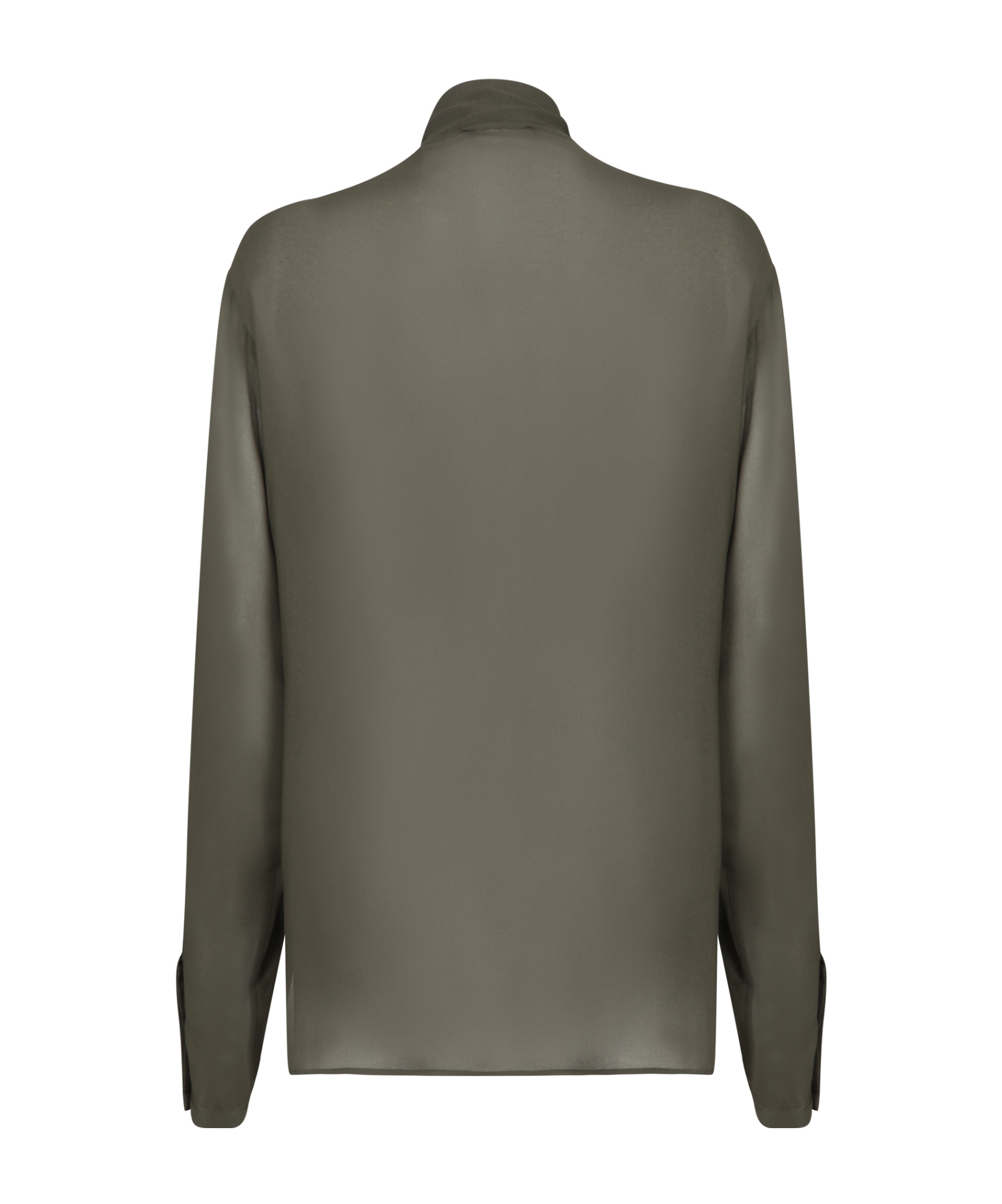 Alaïa Bow Detailed Georgette Blouse In Green