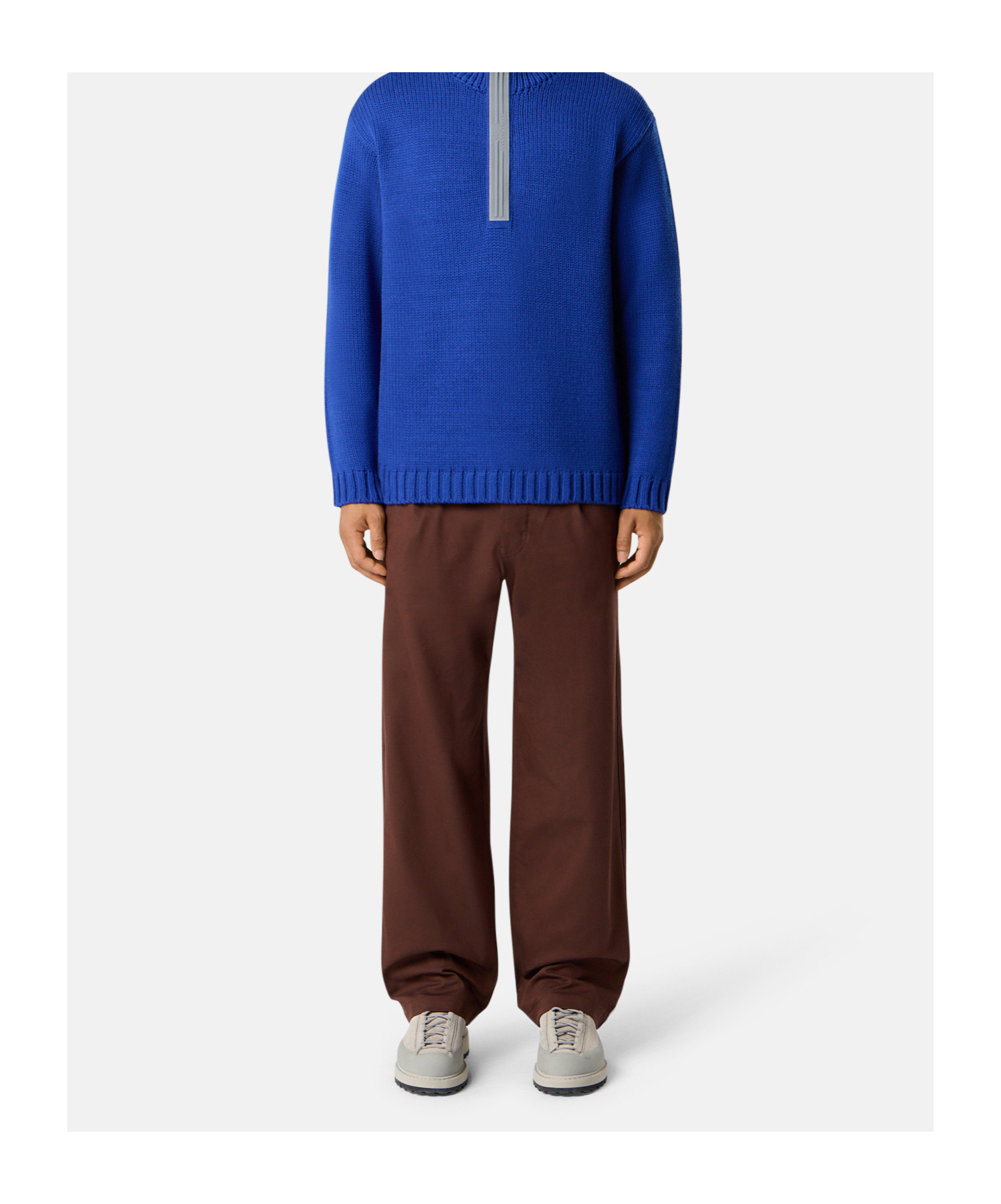 Stone Island Pleated-front Belted Trousers In Brown