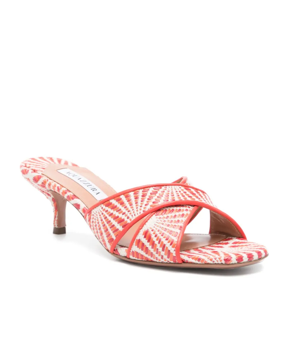 Aquazzura Open-toe High-heeled Sandals In Coral-red