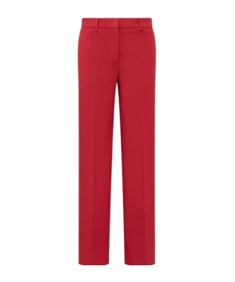 Msgm High-waist Tailored Trousers In Red