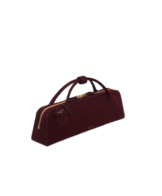 Alaïa Alaìa Burgundy Le Teckel Clutch Bag In Brown