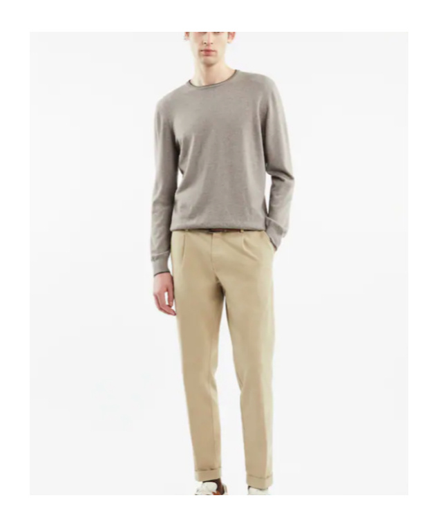 Fay Long-sleeved Sweater In Nude