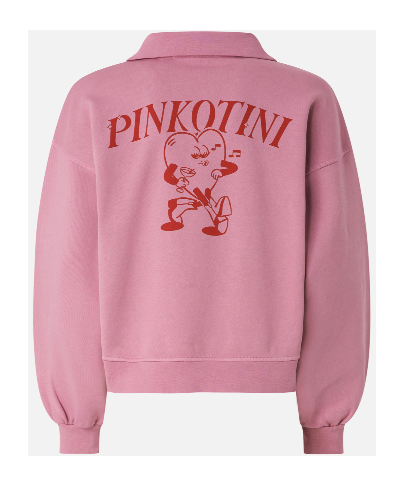 Pinko Hal-zip Collared Sweatshirt In Multi