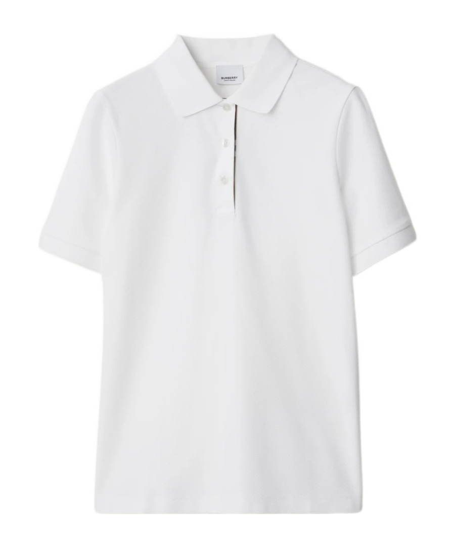 Burberry Polo Shirt With Lapel Short Sleeve In White