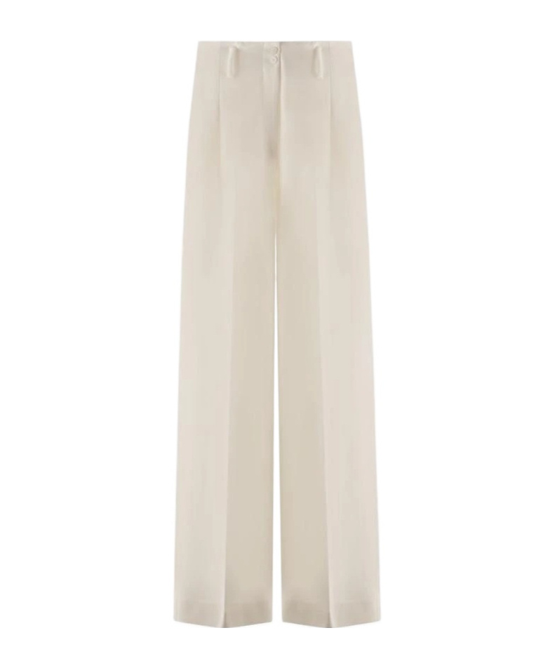 Alberto Biani Wide-leg Tailored Trousers In White