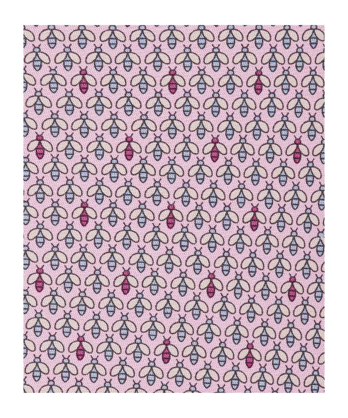 Zegna Bee-print Silk Tie In Pink